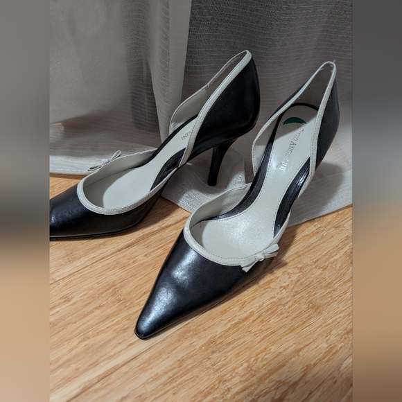 Enzo Angiolini Elegant Black and Cream Heels. Size 8 - Picture 1 of 6